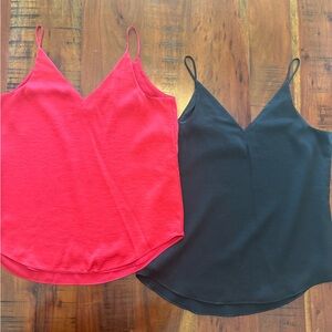 Express Red and Black Sleeveless Camisole Top